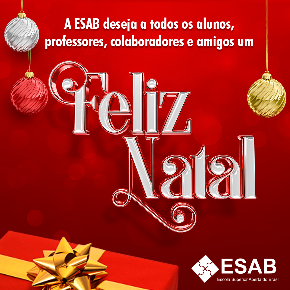 Feliz Natal 2021! | ESAB - Escola Superior Aberta do Brasil